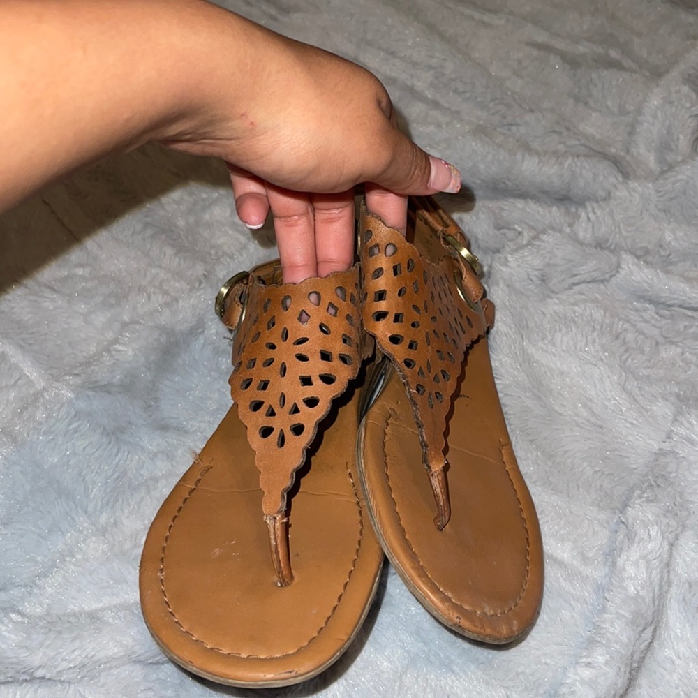 Brown Franco Sarto sandals, size 6.5.